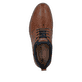 Mocassins Rieker marron homme 14450-22 en cuir lisse avec bande élastique. Chaussure vue de dessus.