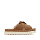 Braune Rieker Damen Pantoletten 61579-24 mit dekorativer Blume. Schuh Innenseite.