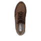 Braune Rieker Herren Sneaker Low U0311-24 mit Schnürung sowie Komfortweite G 1/2. Schuh von oben.