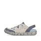 Mocassins Rieker beiges pour femme L0375-91 en cuir lisse. Côté extérieur de la chaussure.