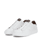 Weiße Rieker Herren Sneaker Low U0704-81 mit TR-Sohle mit leichtem EVA-Inlet. Schuhpaar seitlich schräg.