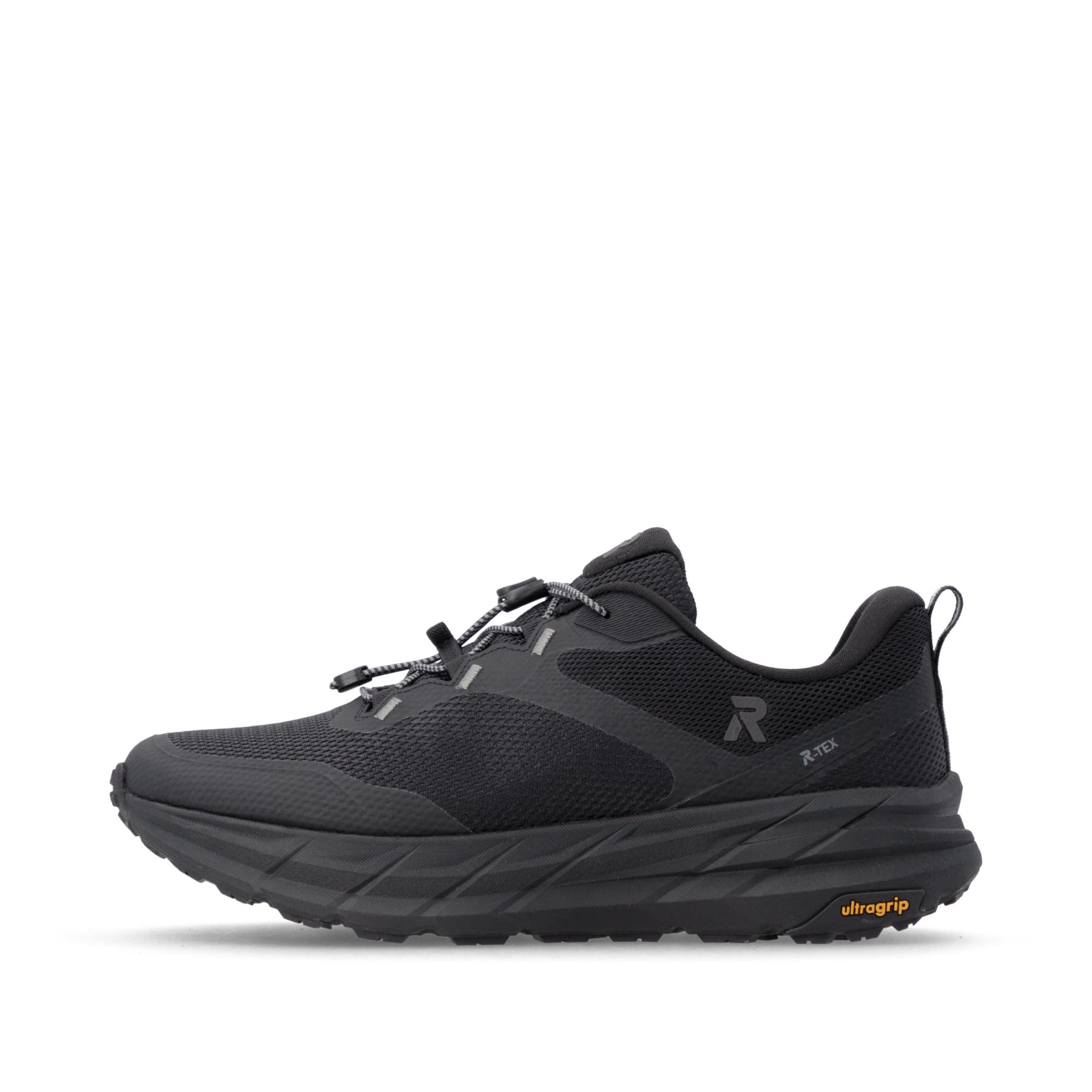 Schwarze Rieker Sport Herren Sneaker Low U4502-00. Schuh Außenseite.