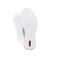 Blaue Rieker Damen Slipper N4255-12 mit einem Gummizug. Schuh Laufsohle.