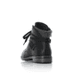 
Asphaltschwarze Rieker Damen Schnürstiefel 71222-01 mit Schnürung und Reißverschluss. Schuh von hinten