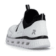 Baskets basses Rieker blanches végétaliennes pour femme M6062-80. Chaussure vue de l'arrière.