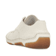 Weiße Rieker Damen Schnürschuhe 55920-80 mit modernen Ziernähten. Schuh von hinten.