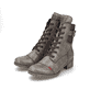 
Armeegrüne Rieker Damen Schnürstiefel 70345-54 mit einer Profilsohle mit Blockabsatz. Schuhpaar schräg.