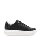 Schwarze Rieker Damen Sneaker Low W1204-01 mit einer Schnürung. Schuh Innenseite.