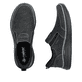 Schwarze Rieker Herren Slipper B1851-00 mit Ready2GO Schnell-Anziehfunktion. Schuh von oben, liegend.