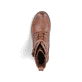 Nougatbraune Rieker Damen Hochschaftstiefel 91694-24 mit einer robusten Profilsohle. Schuh Innenseite