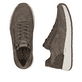 Beige Rieker Herren Sneaker Low 11504-64 mit Reißverschluss sowie Extraweite H. Schuh von oben, liegend.