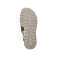 Beige vegane Rieker Keilsandaletten 65661-60 mit Rieker Air Sohlenfenster. Schuh Laufsohle.