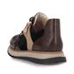 Baskets basses Rieker marron pour femme 49010-25 en cuir suédé. Chaussure vue de dessus.