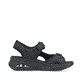 Schwarze vegane Rieker Damen Trekkingsandalen 67666-00 mit Rieker Air. Schuh Innenseite.