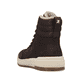 Dunkelbraune Rieker Herren Schnürstiefel U0071-25 aus Rauleder. Schuh von hinten.