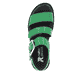 Grüne Rieker Damen Riemchensandalen W1650-52 mit ultra leichter Sohle. Schuh von oben.