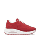 Rote vegane Rieker Damen Sneaker Low W2700-33 mit einer Schnürung. Schuh Innenseite.