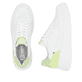 Weiße Rieker Damen Sneaker Low W2300-80 mit einer Schnürung. Schuh von oben, liegend.