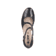 Schwarze Rieker Pumps 41780-00 mit Schnalle sowie einer extra weichen Decksohle. Schuh von oben.