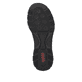 Dunkelgrüne Rieker Damen Slipper N3271-54 mit farbenfrohen Details. Schuh Laufsohle.