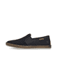 Chaussons Rieker bleus pour homme B5265-14 avec bande élastique. Côté extérieur de la chaussure.