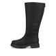 
Tiefschwarze Rieker Damen Kurzstiefel Z9172-00 mit einer robusten Profilsohle. Schuh seitlich schräg