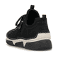 Urbanschwarze Rieker Damen Slipper 45957-00 mit einer schockabsorbierenden Sohle. Schuh Innenseite