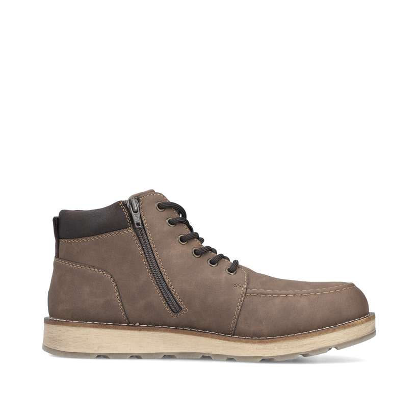 Braune Rieker Herren Schnürstiefel 30018-25 mit wasserabweisender TEX-Membran. Schuh Innenseite.