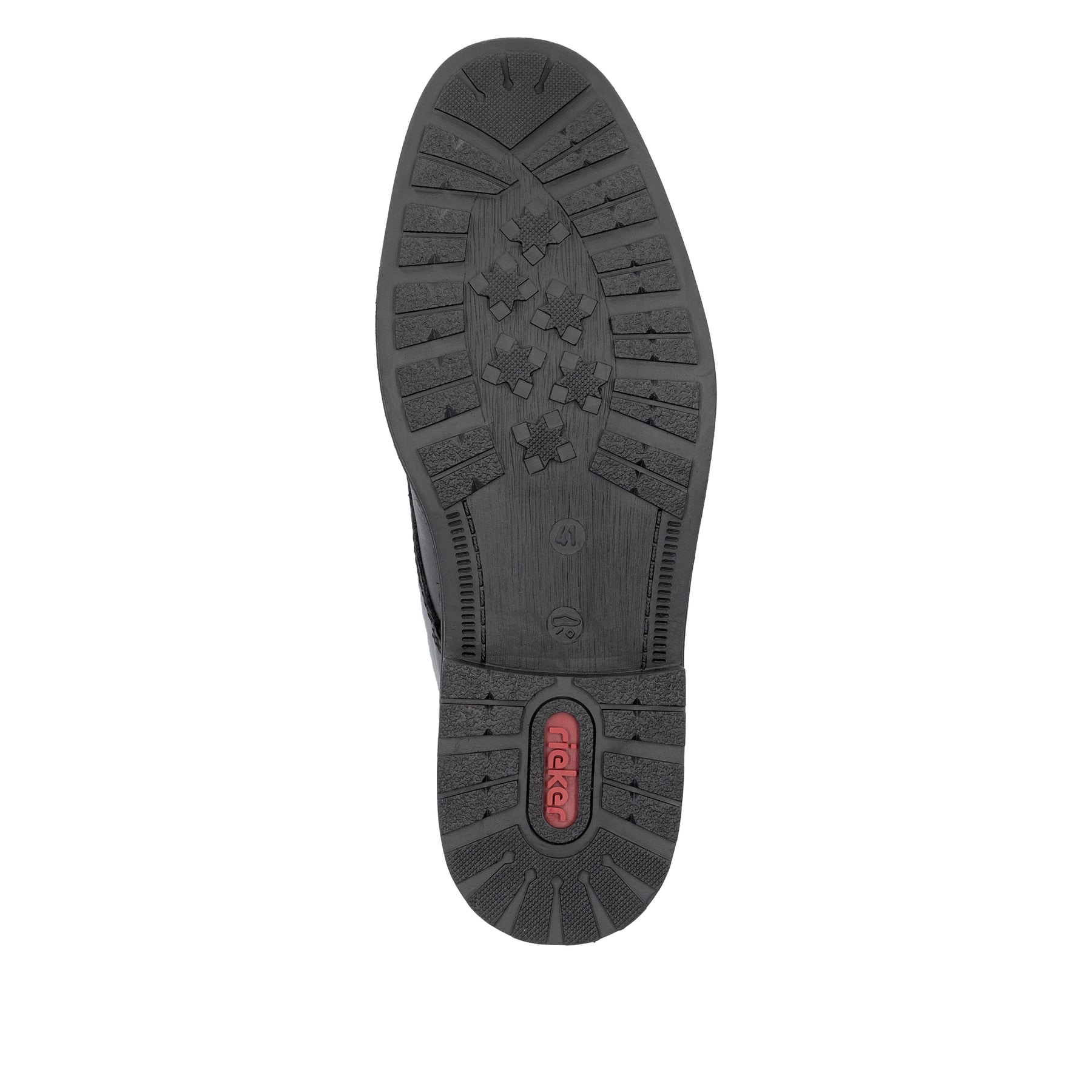 Schwarze Rieker Herren Schnürstiefel 33207-00 aus Glattleder mit einer Schnürung. Schuh Laufsohle.