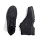 Schwarze Rieker Herren Schnürstiefel 39831-00 aus Rauleder. Schuh von oben, liegend.