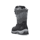 
Tiefschwarze Rieker Damen Schnürstiefel M9643-01 mit Schnürung und Reißverschluss. Schuh von hinten