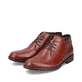 
Fuchsbraune Rieker Herren Schnürschuhe 10301-24 mit Schnürung sowie einer Profilsohle. Schuhpaar schräg.