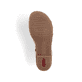 Beige Rieker Damen Riemchensandalen 64270-60 mit Strasssteinen sowie Gummizug. Schuh Laufsohle.