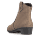 Beige Rieker Damen Stiefeletten Y0762-64 mit einem Reißverschluss. Schuh von hinten.