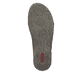 Graue Rieker Damen Schnürschuhe 52514-42 mit rundem Logo sowie Reißverschluss. Schuh Laufsohle.