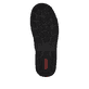 Schwarze Rieker Damen Slipper L0550-01 mit einem Gummizug. Schuh Laufsohle.