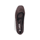 Braune Rieker Pumps 44750-25 aus Rauleder mit einer griffigen Sohle. Schuh von oben.
