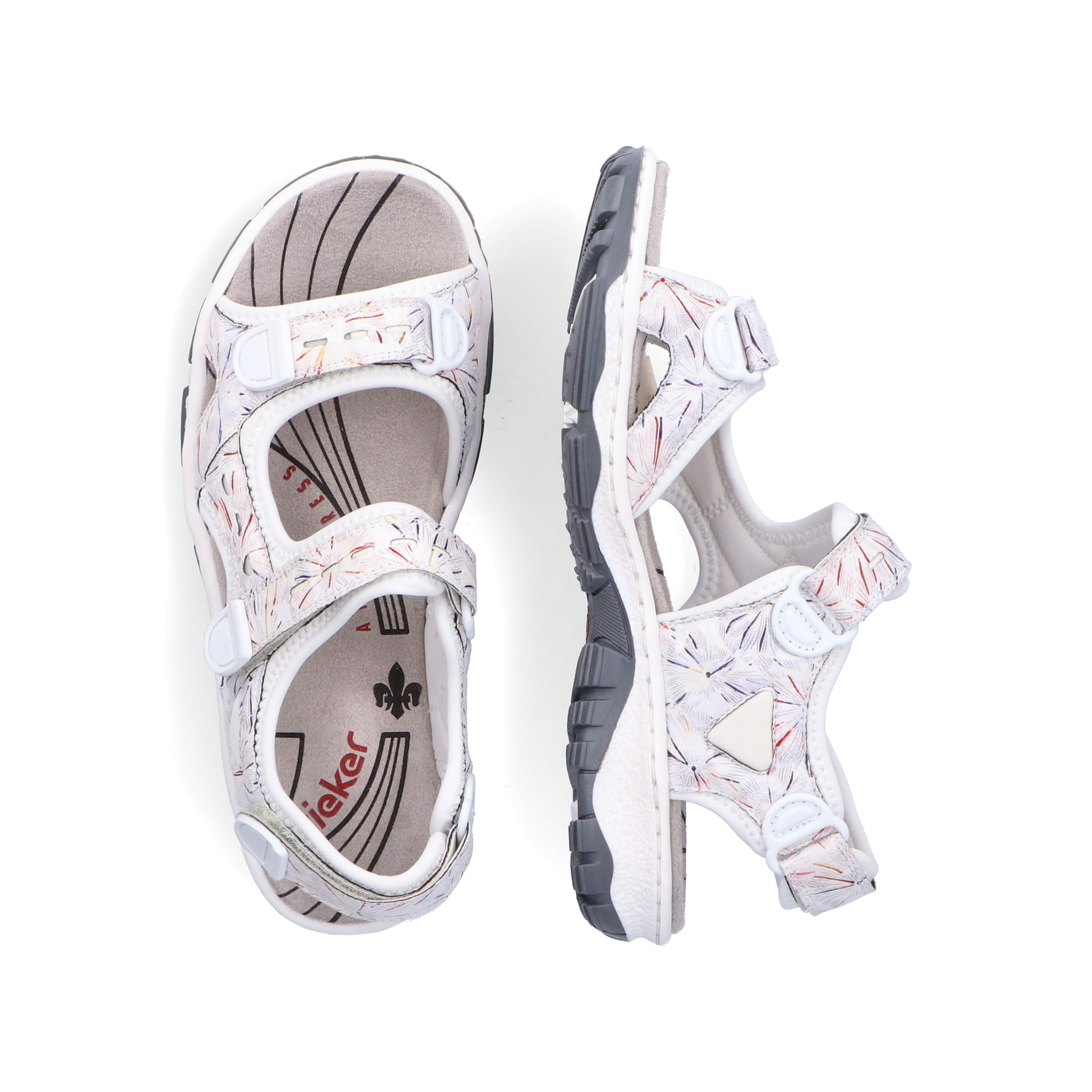 Sandales Bout Ouvert Rieker Femme 68872 - Chaussures Été Confortables Anti-Stress