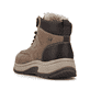 Braune Rieker Herren Schnürstiefel 11020-24 mit wasserabweisender TEX-Membran. Schuh von hinten.