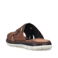 Braune Rieker Herren Pantoletten 25199-22 mit der Komfortweite G 1/2. Schuh von hinten.
