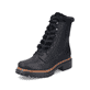 Königsblaue Rieker Damen Biker Boots 72621-14 mit Schnürung und Reißverschluss. Schuh Innenseite