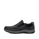 Schwarze Rieker Herren Slipper 03651-00 mit wasserabweisender RiekerTEX-Membran. Schuh Außenseite.