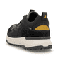 Schwarze Rieker Herren Sneaker Low U0101-00 mit einer super leichten Sohle. Schuh Außenseite gespiegelt.
