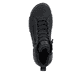 Schwarze Rieker Damen Schnürstiefel 45912-00 mit markanter Anflechter-Naht. Schuh von oben.