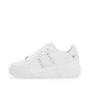 Weiße Rieker Damen Sneaker Low W0506-80 mit ultra leichter und dämpfender Sohle. Schuh Außenseite.