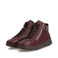Rote Rieker Damen Schnürstiefel N1305-35 aus Glattleder. Schuhpaar seitlich schräg.