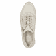 Baskets basses Rieker beiges pour femme N9301-60 avec fermeture éclair. Chaussure vue de dessus.
