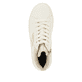 Weiße Rieker Damen Sneaker Low W1202-82 mit ultra leichter und flexibler Sohle. Schuh Außenseite gespiegelt.