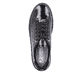 Schwarze Rieker Damen Sneaker Low W0501-00 mit einer ultra leichten Plateausohle. Schuh von oben.