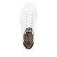 Baskets basses Rieker blanches pour homme U0704-80 avec lacets. Chaussure vue de dessus.